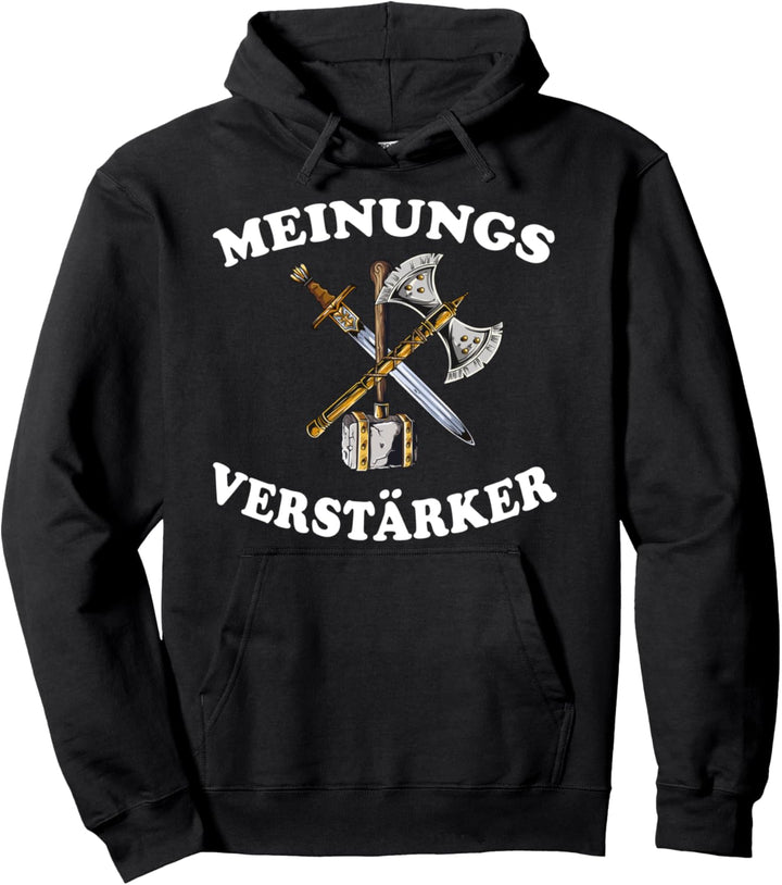 Meinungsverstärker Kämpfer Larp und Gamer RPG Pullover Hoodie