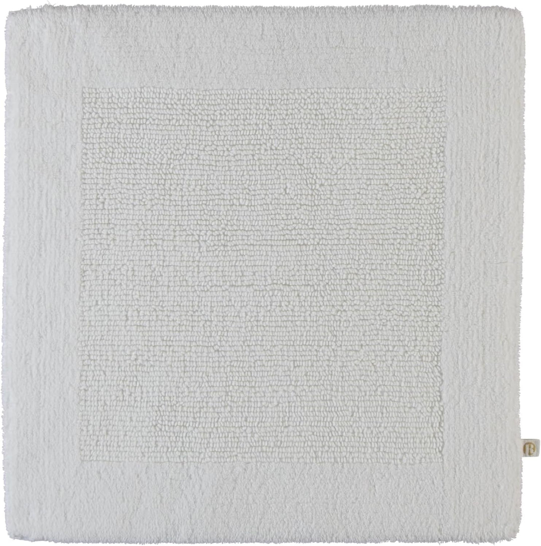 RHOMTUFT Prestige Badvorleger, 100% Baumwolle, 01 Weiss, 60 x 60 cm, WC-Vorleger ohne Passform 60 x