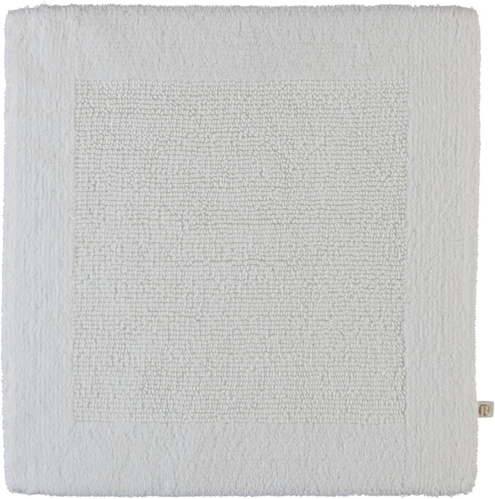 RHOMTUFT Prestige Badvorleger, 100% Baumwolle, 01 Weiss, 60 x 60 cm, WC-Vorleger ohne Passform 60 x