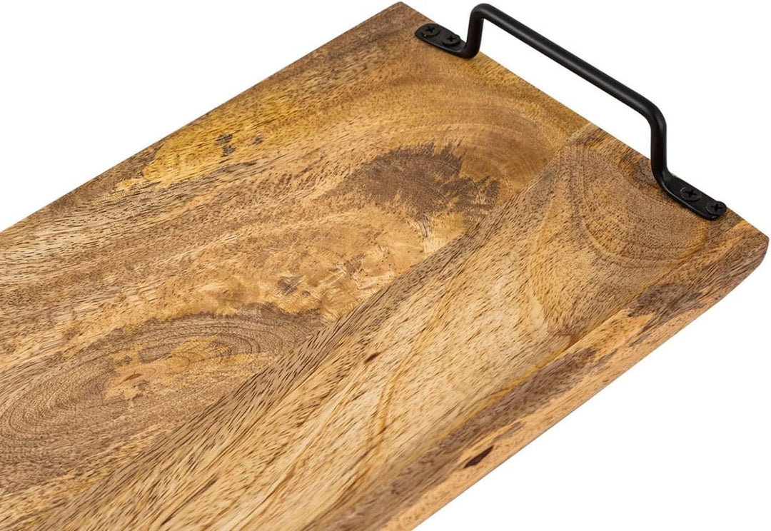 casamia Tablett Serviertablett Dekotablett Holztablett Holz Deko Tablett Mangoholz massiv Farbe Tabl
