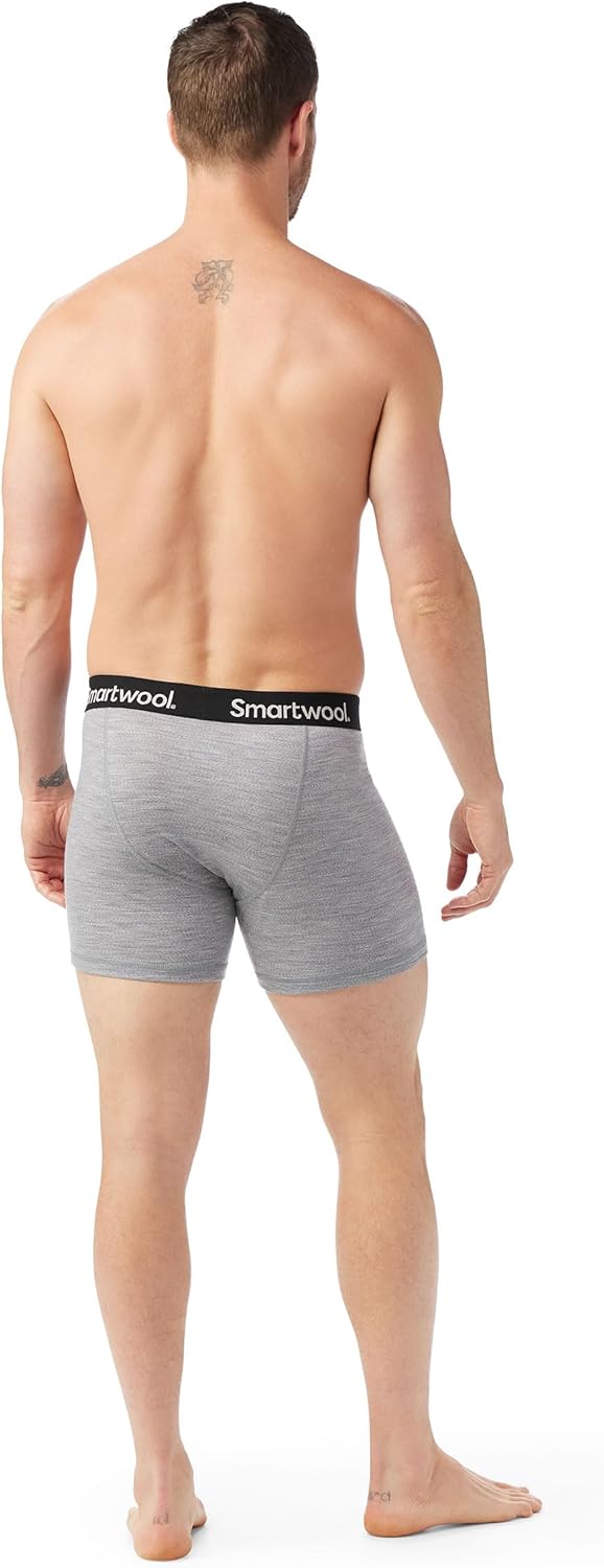 Smartwool Damen Herren Merino Boxershorts XXL Light Gray Heather, XXL Light Gray Heather