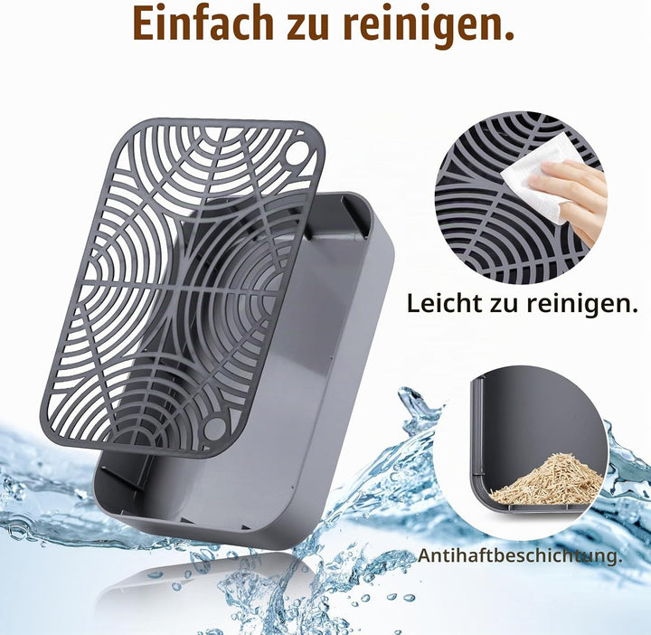 Kunststoff Katzentreppe, Katzentoilettenrampe mit Filterfunktion, Katzenstreu-Filterpedal für Kätzch
