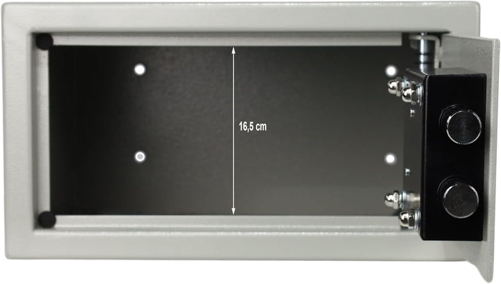 Möbeltresor Safe Tresor Geldschrank Wandtresor Wandsafe Schlüssel Wertsachen S2 - silber M Silber, M