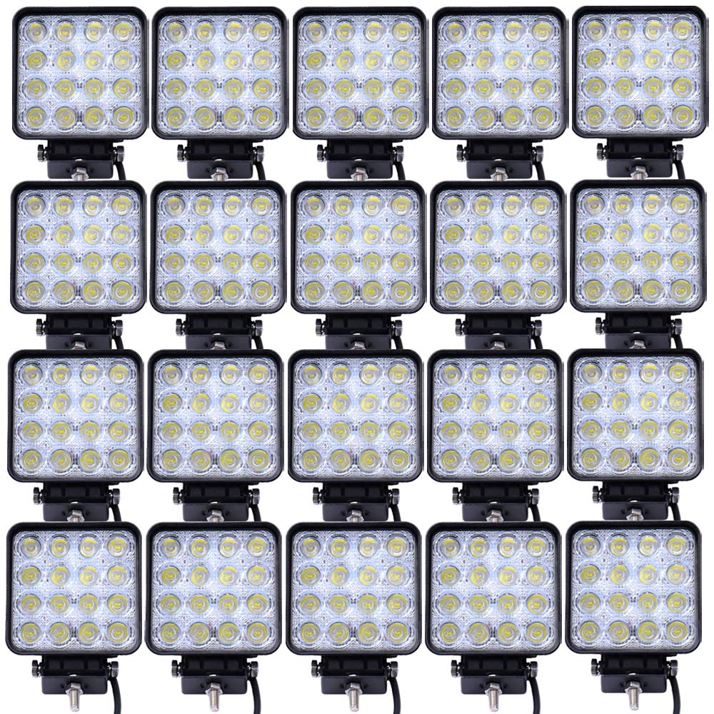 Greenmigo 20x 48W LED Scheinwerfer Offroad Lampe Flood Arbeitsscheinwerfer 12V 24V Zusatzscheinwerfe