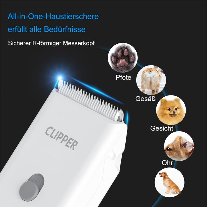 ENSSU Hundeschermaschine für dichtes Fell, wiederaufladbare Hundeschermaschine Katzenpflege Trimmer,