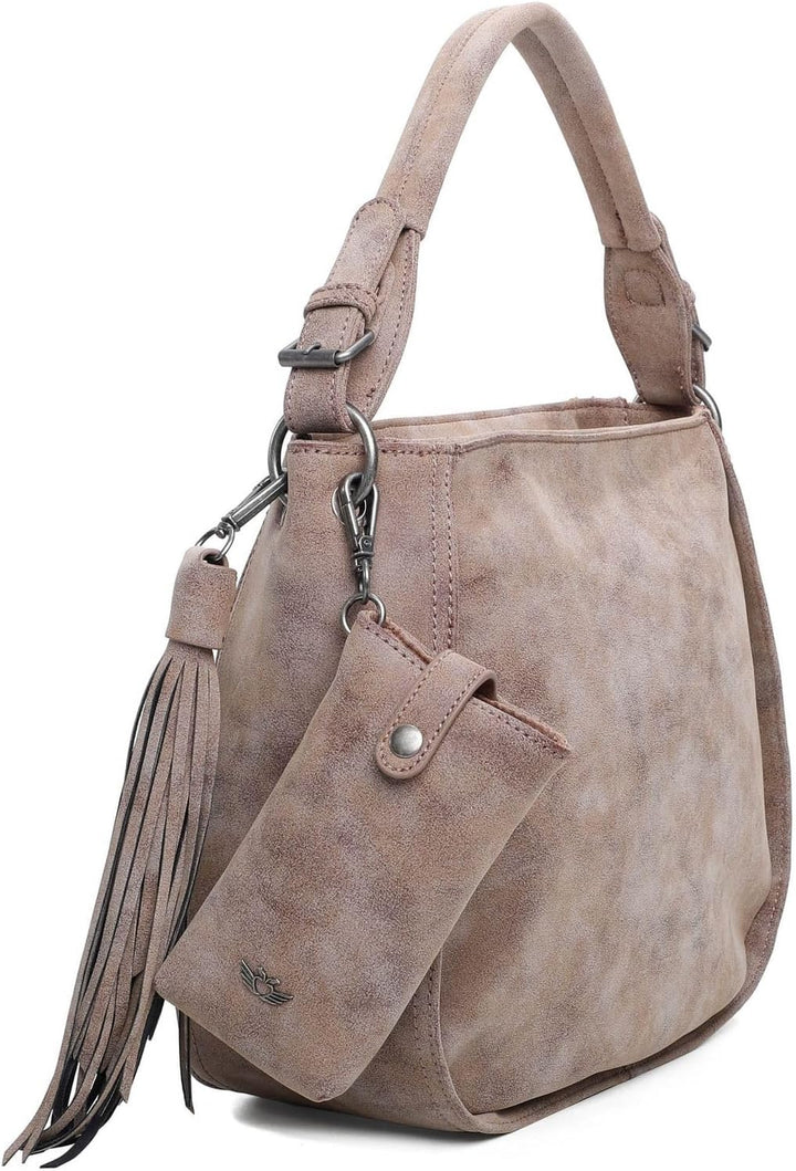 Fritzi aus Preussen Damen Fritzi 2 Medium Hobo Schultertasche Old Wood, Old Wood
