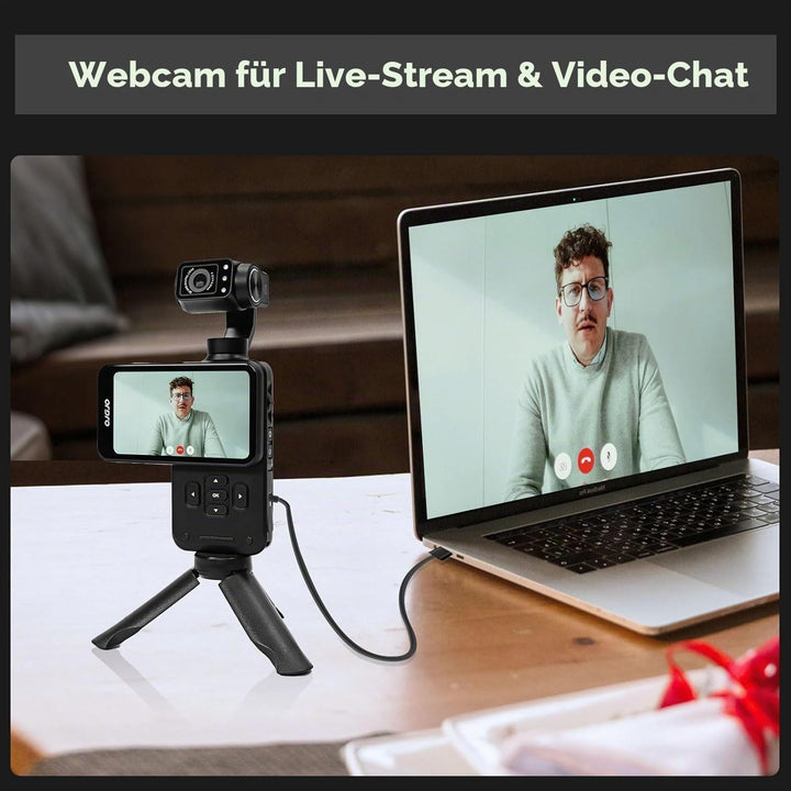 ORDRO M5 3-Achsen-Stabilisierung Videokamera 5K, Vlogging-Kamera mit 3.5" Flip Bildschirm 120° Sicht