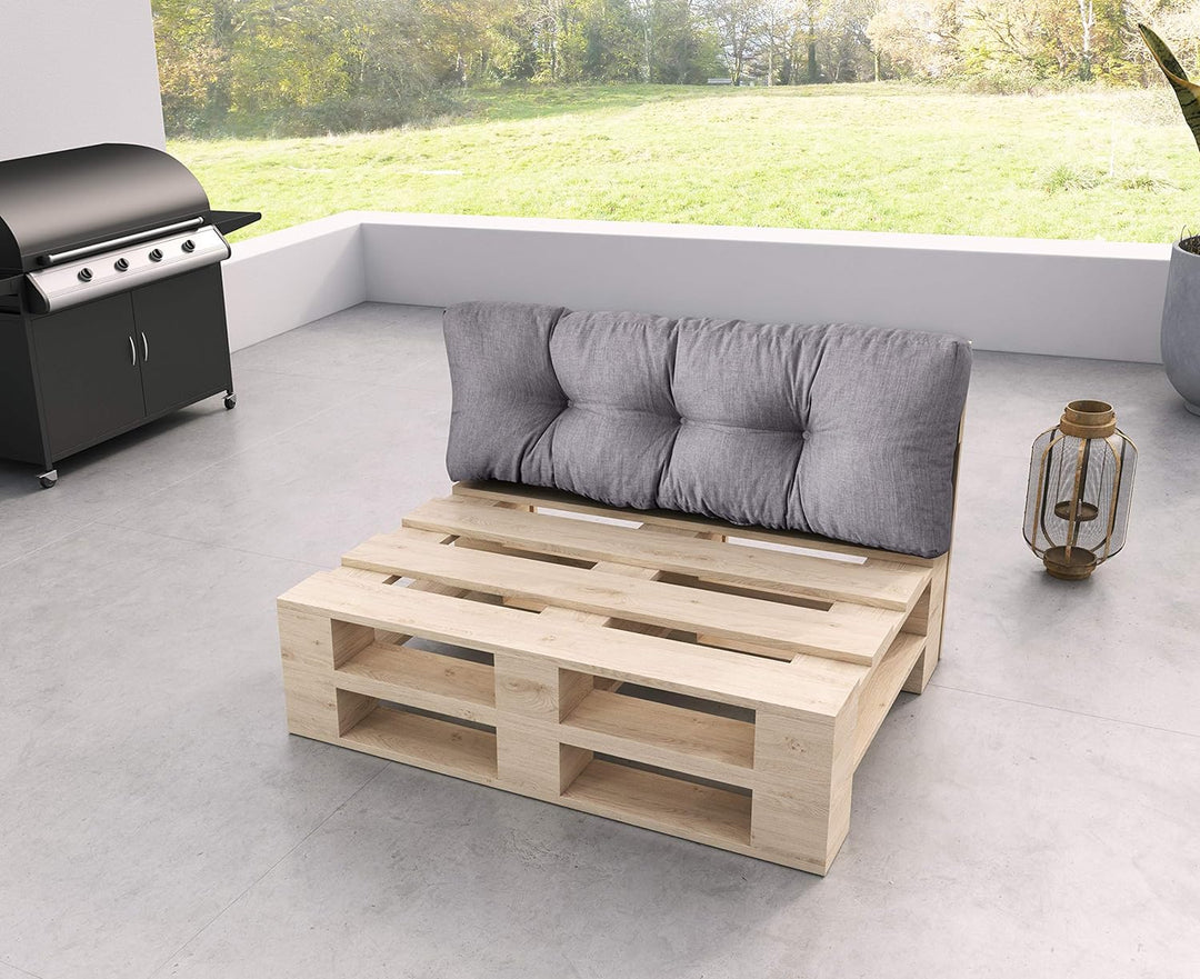 sunnypillow Palettenkissen Auflage Set für Europaletten Indoor und Outdoor Palettenpolster Palettens
