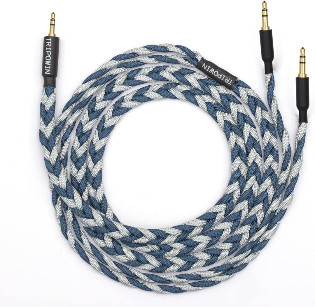 LINSOUL Tripowin GranVia Upgraded OFC hohe Reinheit Kopfhörer Audio Ersatzkabel, Dual 3.5mm Stecker