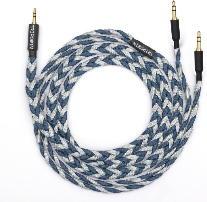 LINSOUL Tripowin GranVia Upgraded OFC hohe Reinheit Kopfhörer Audio Ersatzkabel, Dual 3.5mm Stecker