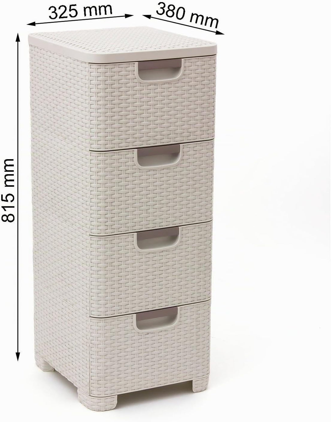 CURVER Regal mit 4 Schubladen STYLE Regal mit 4 Schubladen, Polypropylene, cremig, 33x38x79