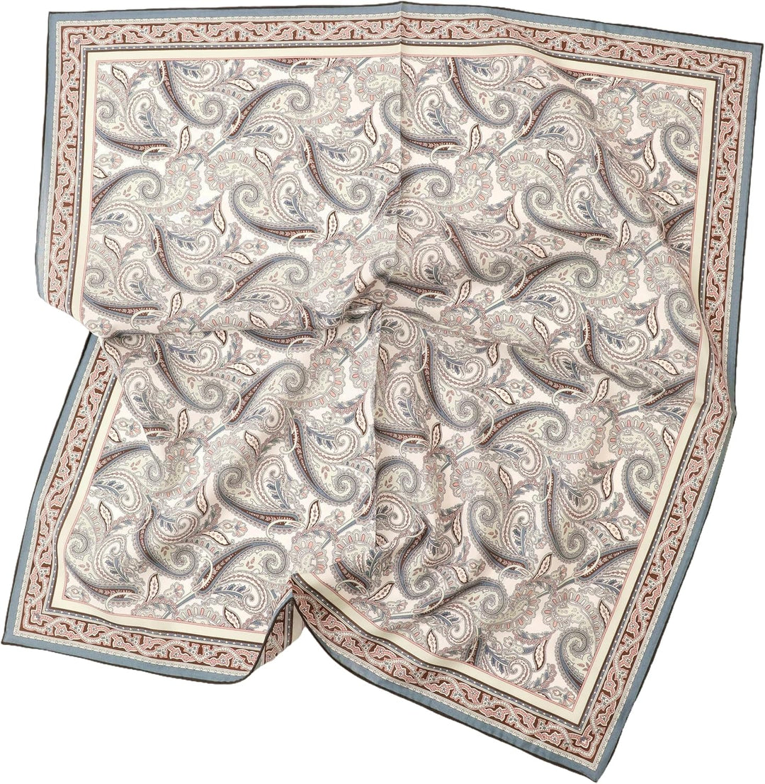 Unisex Seide Baumwolle Mix 65/65 cm Halstuch handrolliert Nickituch Kopftuch Bandana Seidenhalstuch