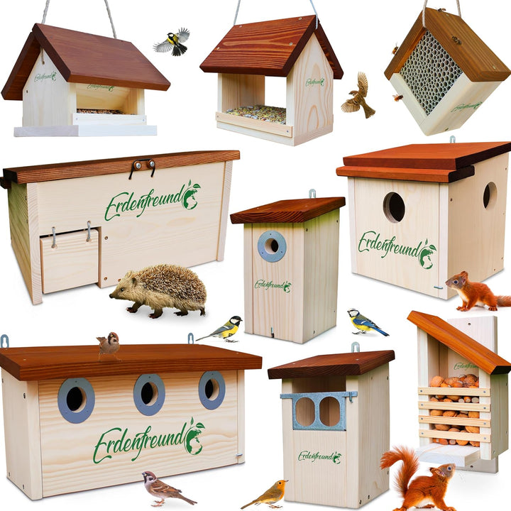 ERDENFREUND® Amsel Nistkasten halboffen extra für Freibrüter/Halbhöhlenbrüter Nistkasten Amsel artge