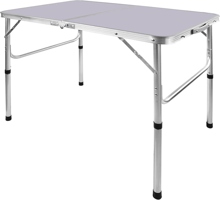 Klapptisch 91 cm mit Verstellbarer Höhe von 67 cm/37 cm, leicht, tragbar, Aluminium, Camping, Buffet