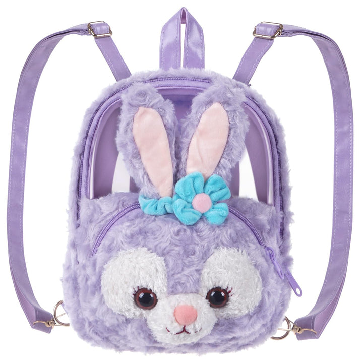 CoolChange Plüsch Ita bag Mini Rucksack mit transparentem Sichtfenster im StellaLou Design | 20x25cm