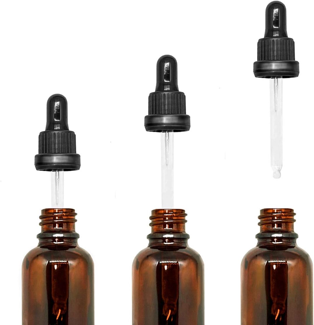 YIZHAO Pipettenflasche 30ml, Apothekerflasche Braunglas mit [Dropper Pipette Glas], Braunglasflasche