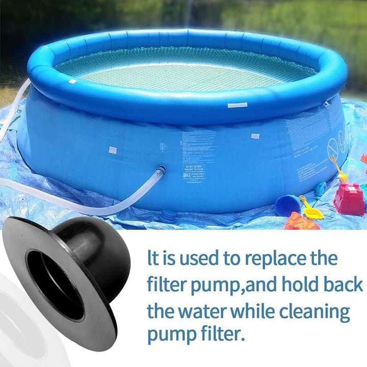 MEISO 10 Stück Intex Pool-Stöpsel für Pool-Filterpumpe, kompatibel mit Intex Pool (schwarz)