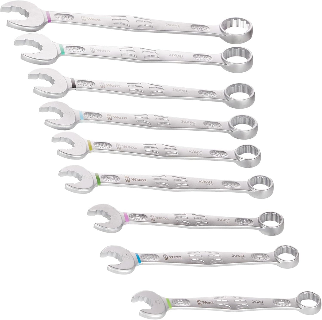 Wera 05020232001 6003 Joker 22 Set 1, Ringmaulschlüssel-Satz, metrisch, 22-teilig metrisch Single 22