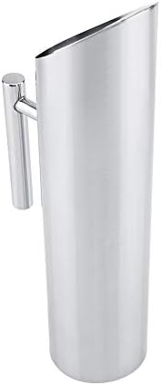 Edelstahl Wasserkaraffe mit Schutzeis, Wassertopf mit Eisschutz, Getränkekanne für kalten Saft, 2 l