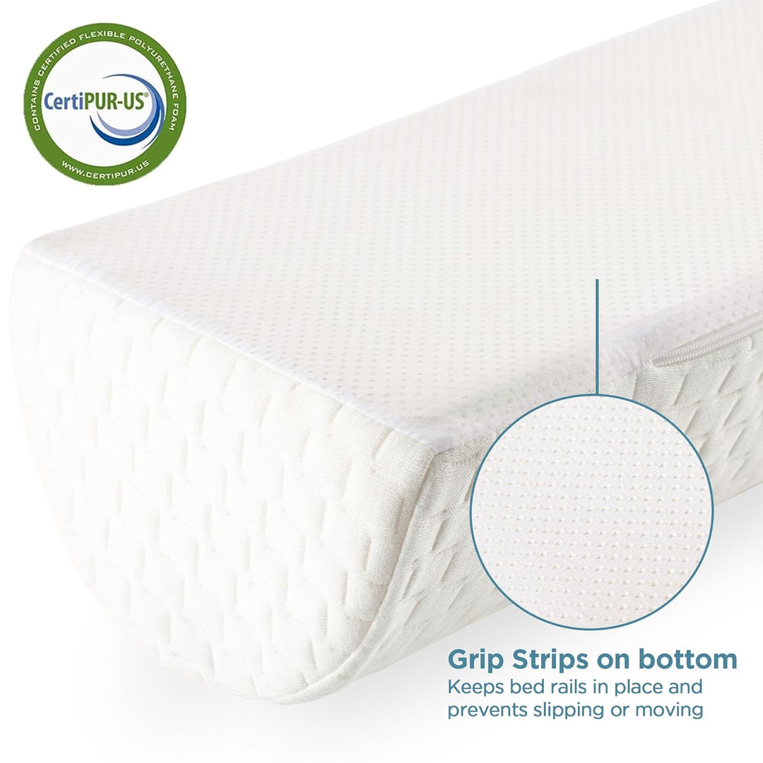 HBselect 2 Bettgitter Memory Schaumgummi mit abziebarer Decke für Kleinkind Baby Kinder voll weich B