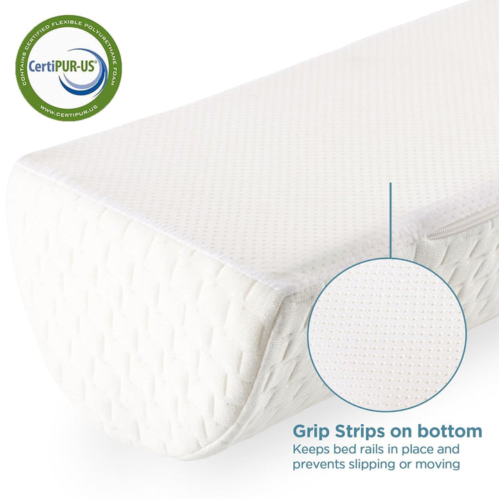HBselect 2 Bettgitter Memory Schaumgummi mit abziebarer Decke für Kleinkind Baby Kinder voll weich B