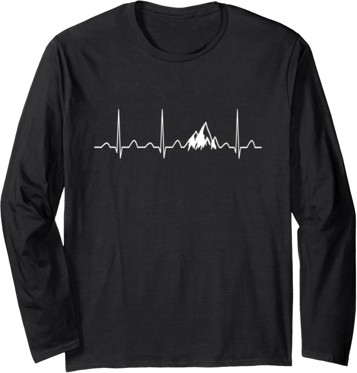 Mountain Heartbeat Line Langarmshirt