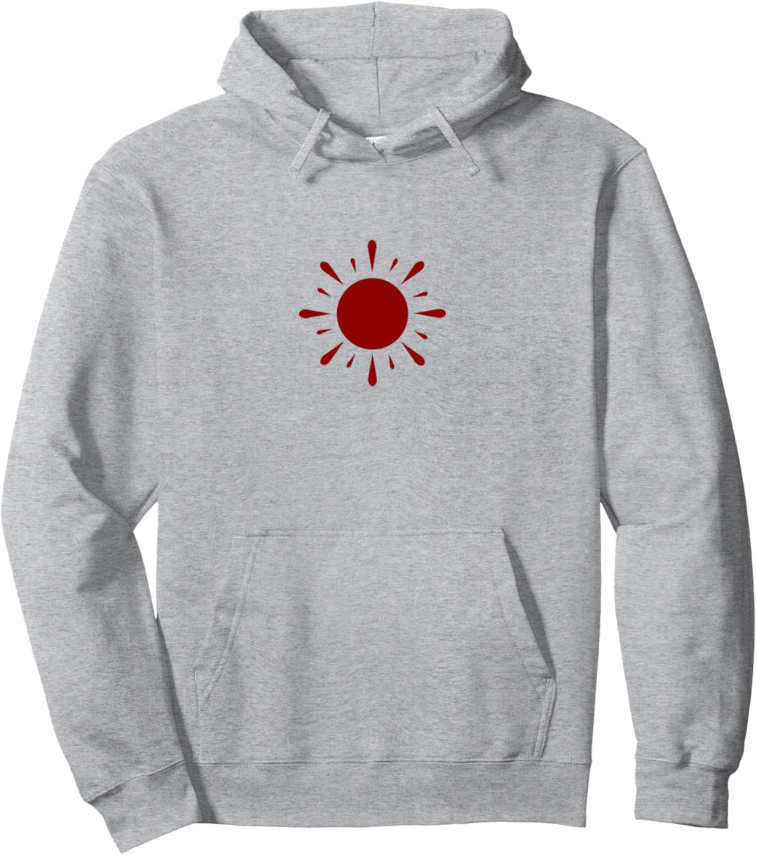 Japanische Sonne Flagge Fahne Logo Blume Sonnensymbol Rot Pullover Hoodie