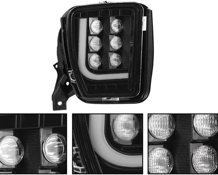 WPFC Auto-Frontstossstange Nebelscheinwerfer Montage Mit Hellen LED DRL LED Nebel-Treibendes Licht F