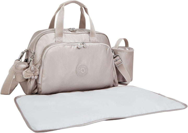 Kipling Camama Grosse Babytasche, Metallic Glow (Silber)