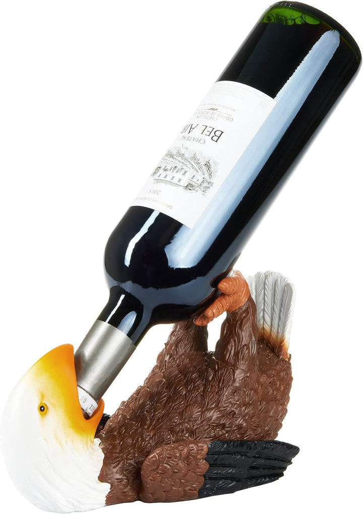 BRUBAKER Weinflaschenhalter durstiger Adler - Flaschenhalter Trinkende Tiere - Flaschenständer lusti