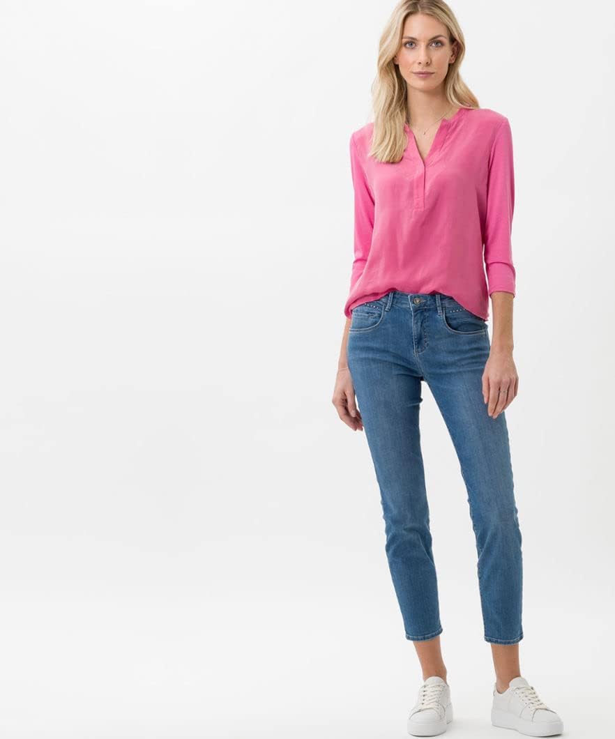 BRAX Damen Style Shakira S Verkürzte Light Denim Jeans 26W / 32L Used Summer Blue, 26W / 32L Used Su