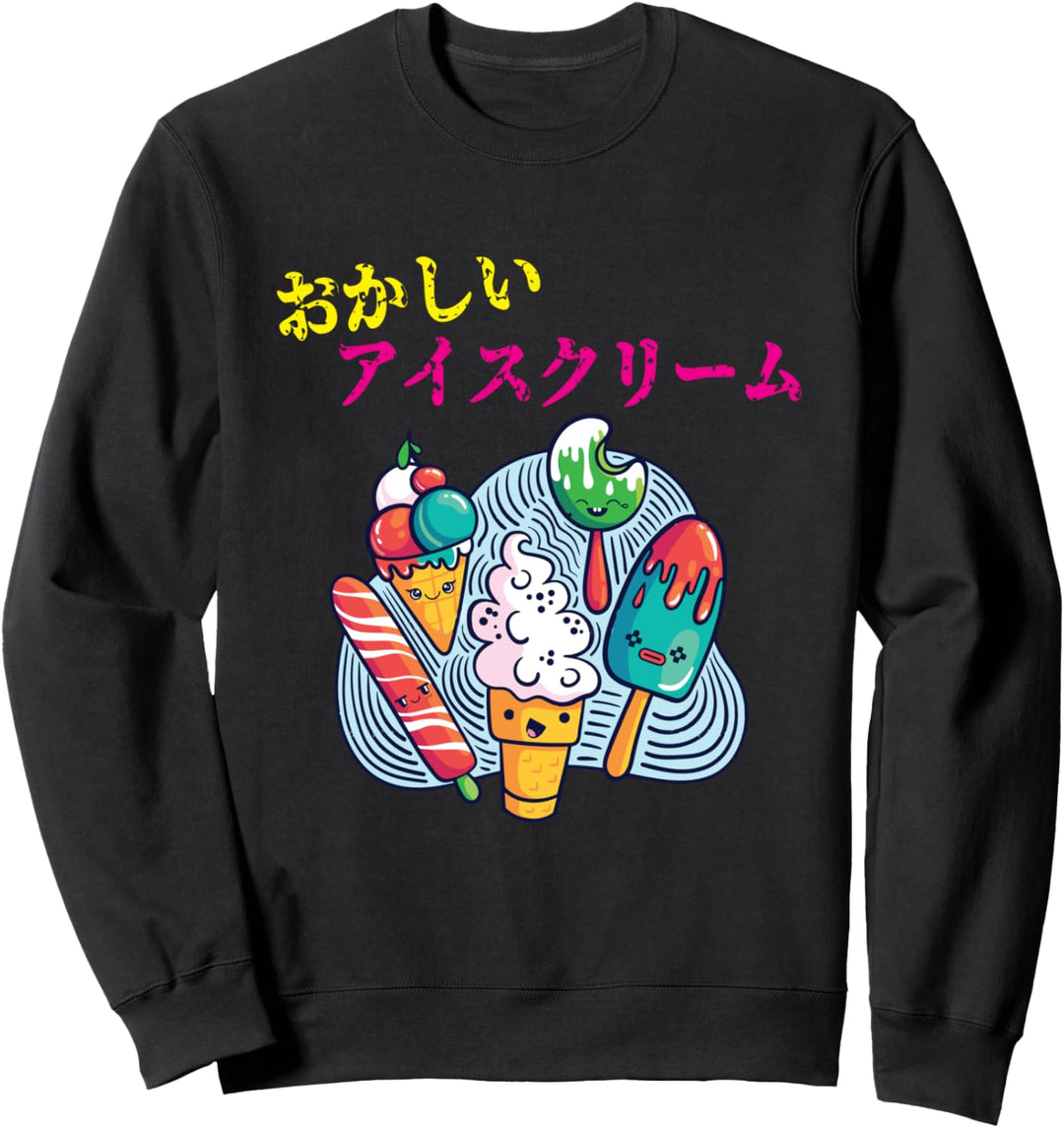Kawaii Funny Ice Cream Day Cute Japanese Anime Style Gift Sweatshirt