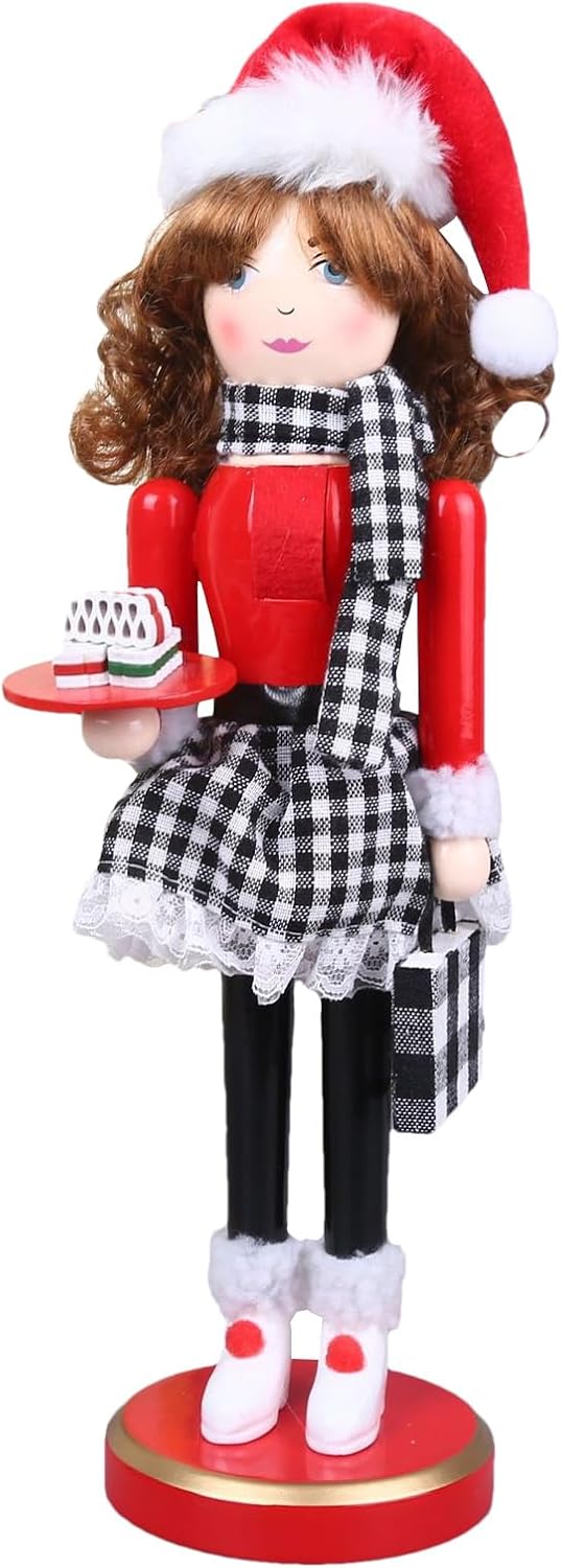 Generisch Weihnachtsnussknacker Figuren,Traditionelle Weihnachtsdamen Nussknacker Statue | Dekorativ