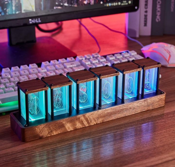 LED Nixie Uhr, Digital Nixie Tube Clock, Nixie Röhrenuhr, Und das WiFi synchronisieren, Alarm und 12