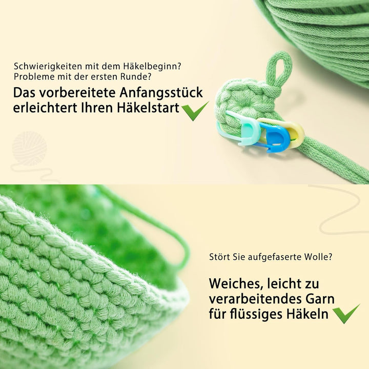 CrochetBox Komplettes Häkelset für Anfänger, Nektar Häkelset, Video-Tutorial einbeziehen, Anleitung,