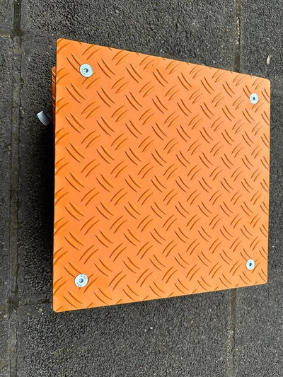 Pflanzenroller eckig orange Ral2000 200kg oder 400kg Blumenroller Untersetzer Alu Riffel mit Auswahl