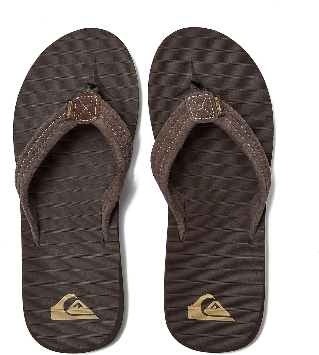 Quiksilver Carver Suede 3-Punkt Flip Flop Sandale, Braun Blau Rot, 43 EU 49.5 EU Demitasse Solid, 49
