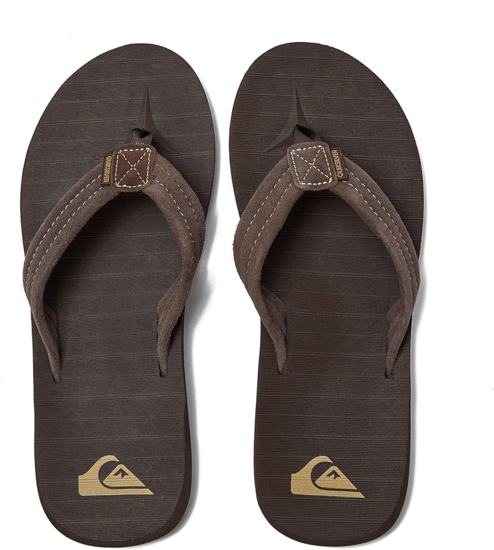 Quiksilver Carver Suede 3-Punkt Flip Flop Sandale, Braun Blau Rot, 43 EU 49.5 EU Demitasse Solid, 49