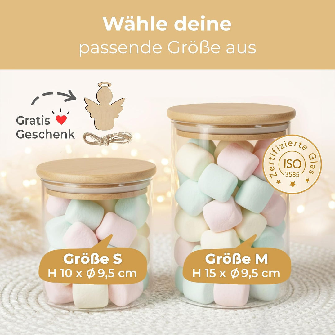 Grandora Vorratsglas Viel Glück Abschiedsgeschenk für Kollegen &amp; Lehrer Aufbewahrungsglas Geschenkid