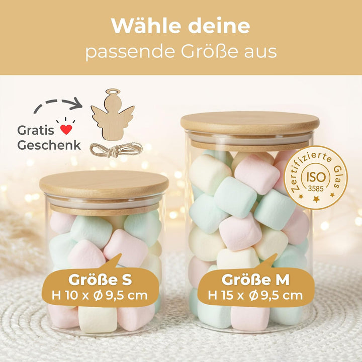 Grandora Vorratsglas Viel Glück Abschiedsgeschenk für Kollegen &amp; Lehrer Aufbewahrungsglas Geschenkid