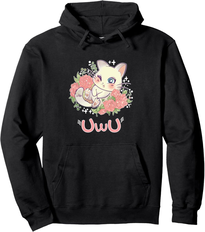 Kawaii I UwU Katze I Kawaii Meme Süss Japan Anime Kätzchen Pullover Hoodie