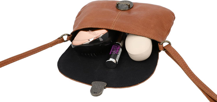Gusti Umhängetasche Leder-Rona Handtasche Freizeittasche kleine Tasche Schultertasche Damen Ledertas