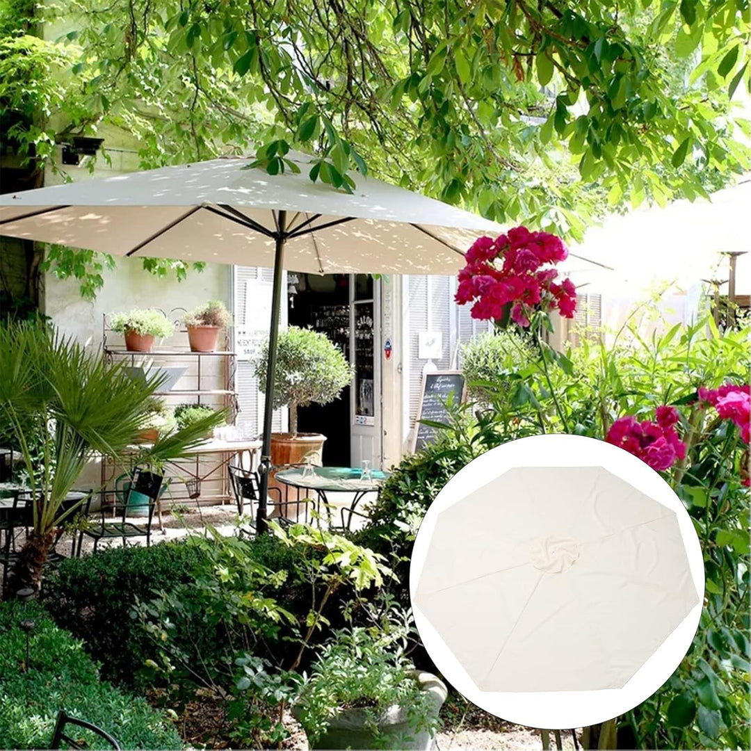 Plcnn 3 m Terrassenschirm-Baldachin mit 8 Rippen, Markttisch-Regenschirm-Überdachung aus Polyester f