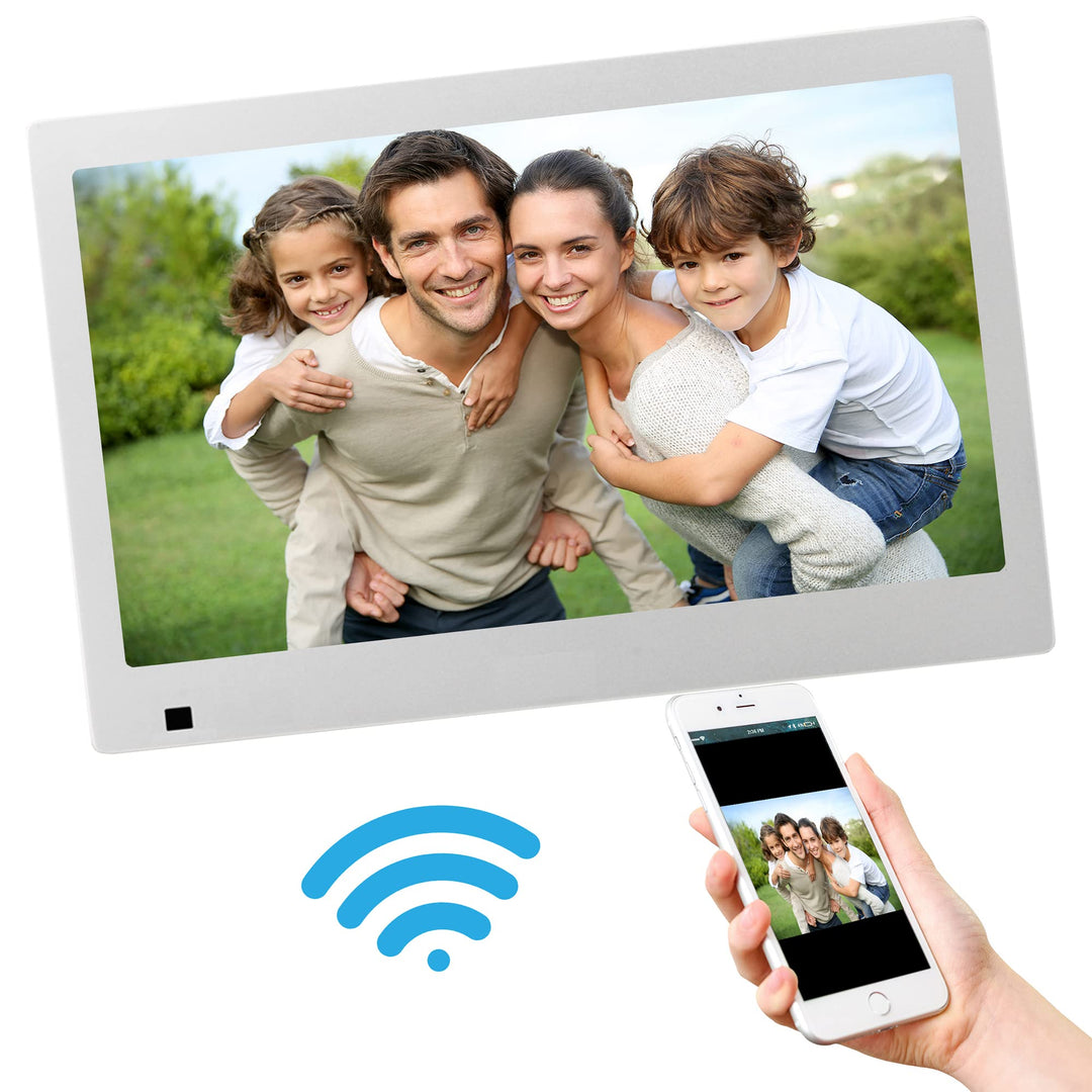 XORO CPF 10B1 -10.1 Zoll Digitaler Bilderrahmen mit Touchscreen, WLAN, SD Kartenleser, USB, Bewegung