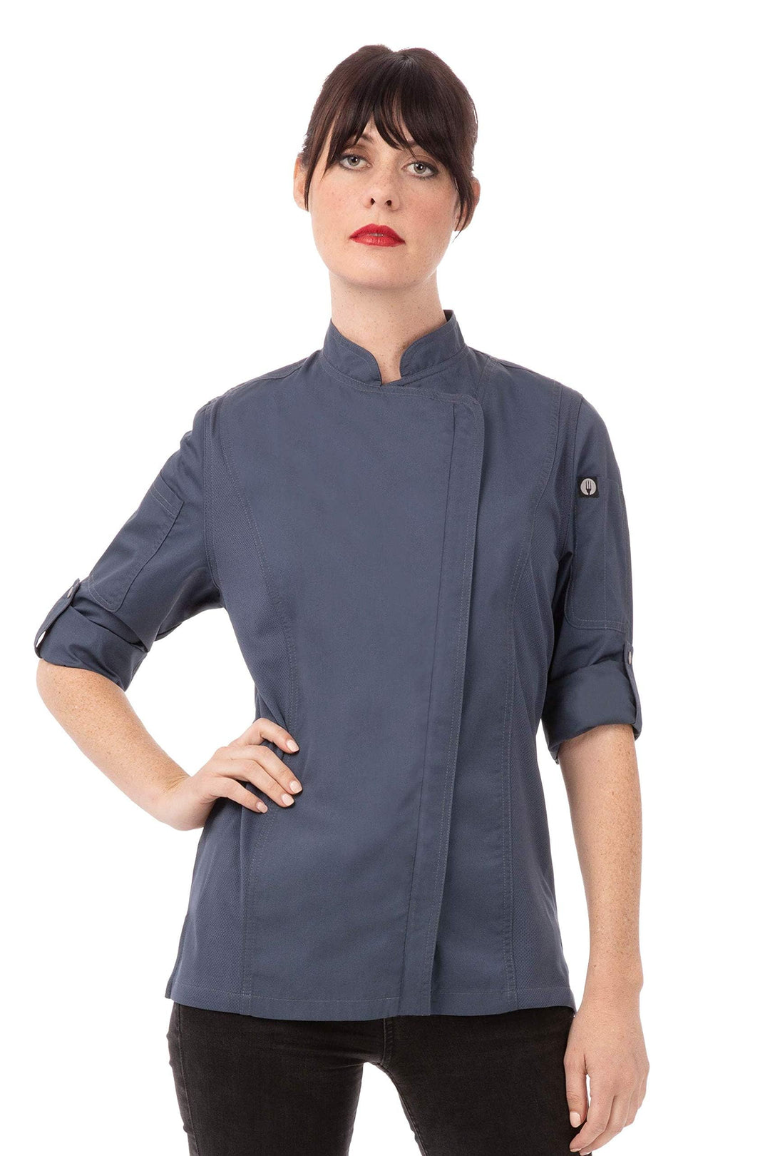 Chef Works Hartford Cool Vent Kochmantel für Damen XS Blau, XS Blau