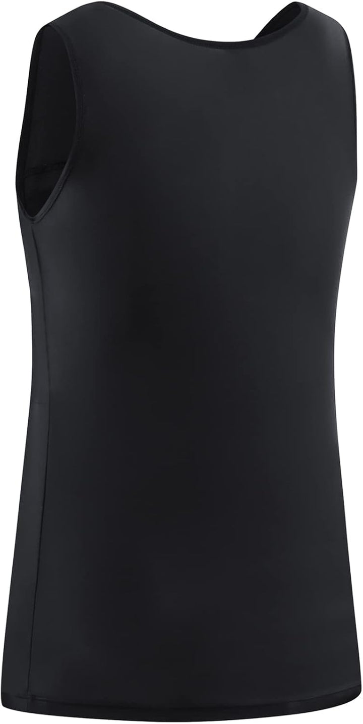 XUJI Transgender FTM Trans Atmungsaktive Halb Brust binder M Tank-schwarz, M Tank-schwarz