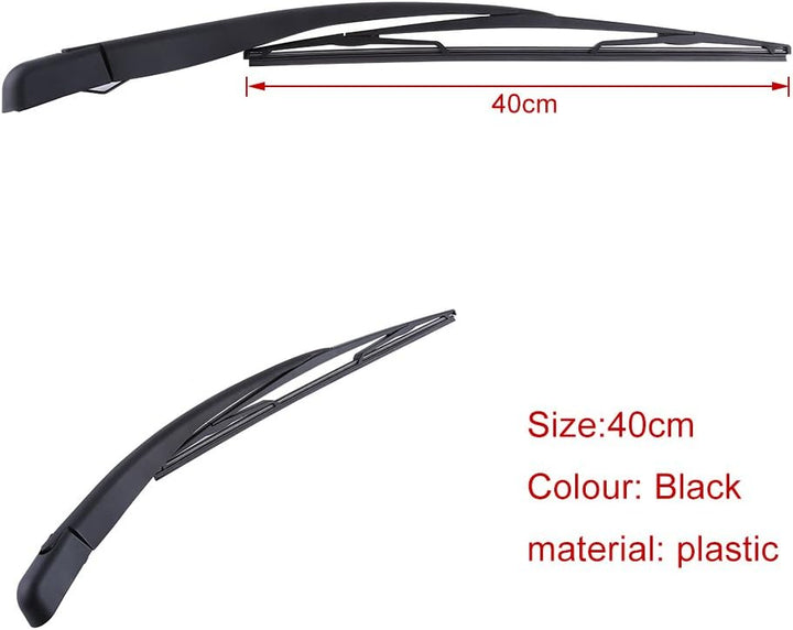 Qiilu Auto hinten Fenster Windschutzscheibe Windschutzscheibe Wischerarm + Klinge für Vauxhall Opel