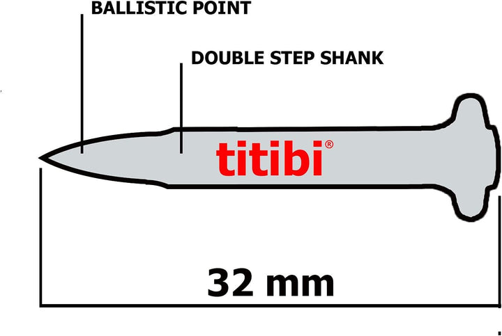Nr. 1000 Titibi Nägel Ø3,0 x 32 mm, 100% kompatibel mit HILTI Gasschleifer: GX 100, GX 100-E, GX 120