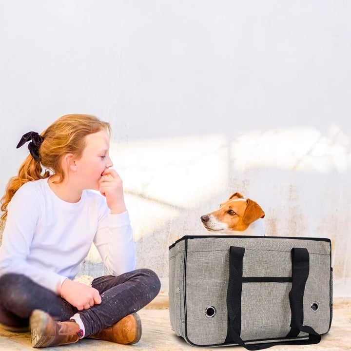 PETCUTE Hundetragetasche,Tragbar Haustiertragetasche mit Lange Schultergurt,Atmungsaktiv Transportta