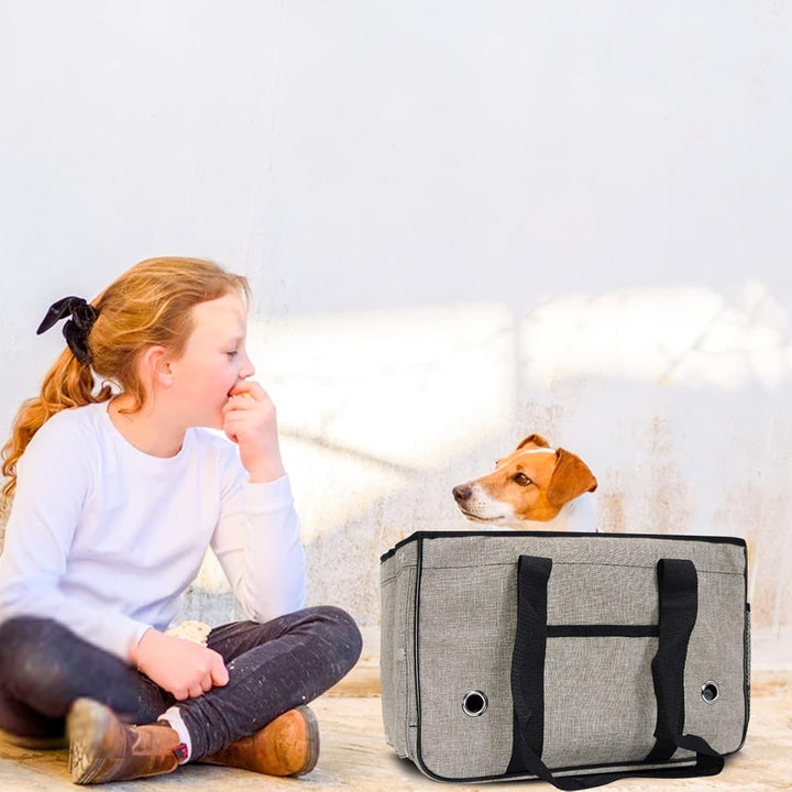 PETCUTE Hundetragetasche,Tragbar Haustiertragetasche mit Lange Schultergurt,Atmungsaktiv Transportta
